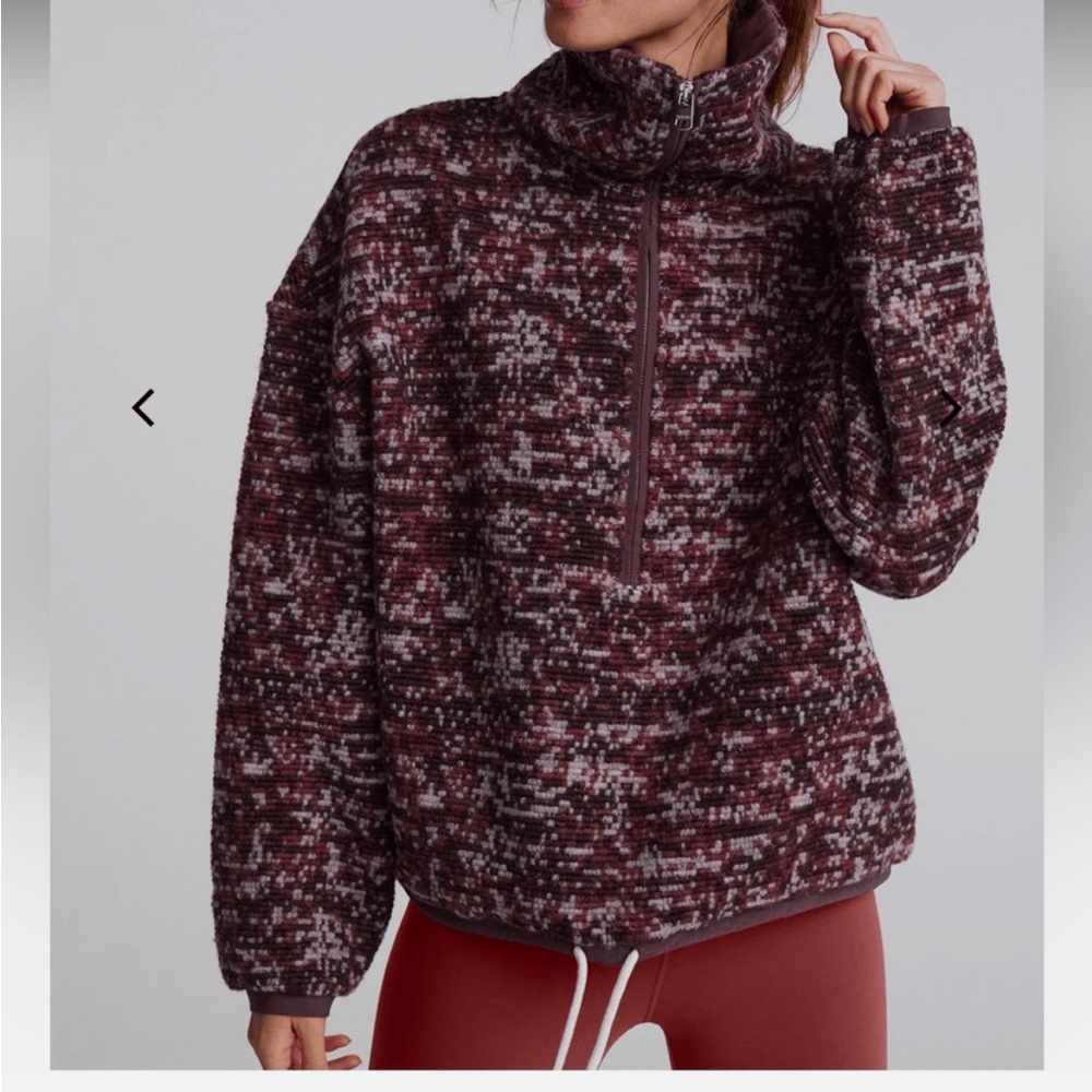 Varley Women's Maroon Patterned Sweater - image 4